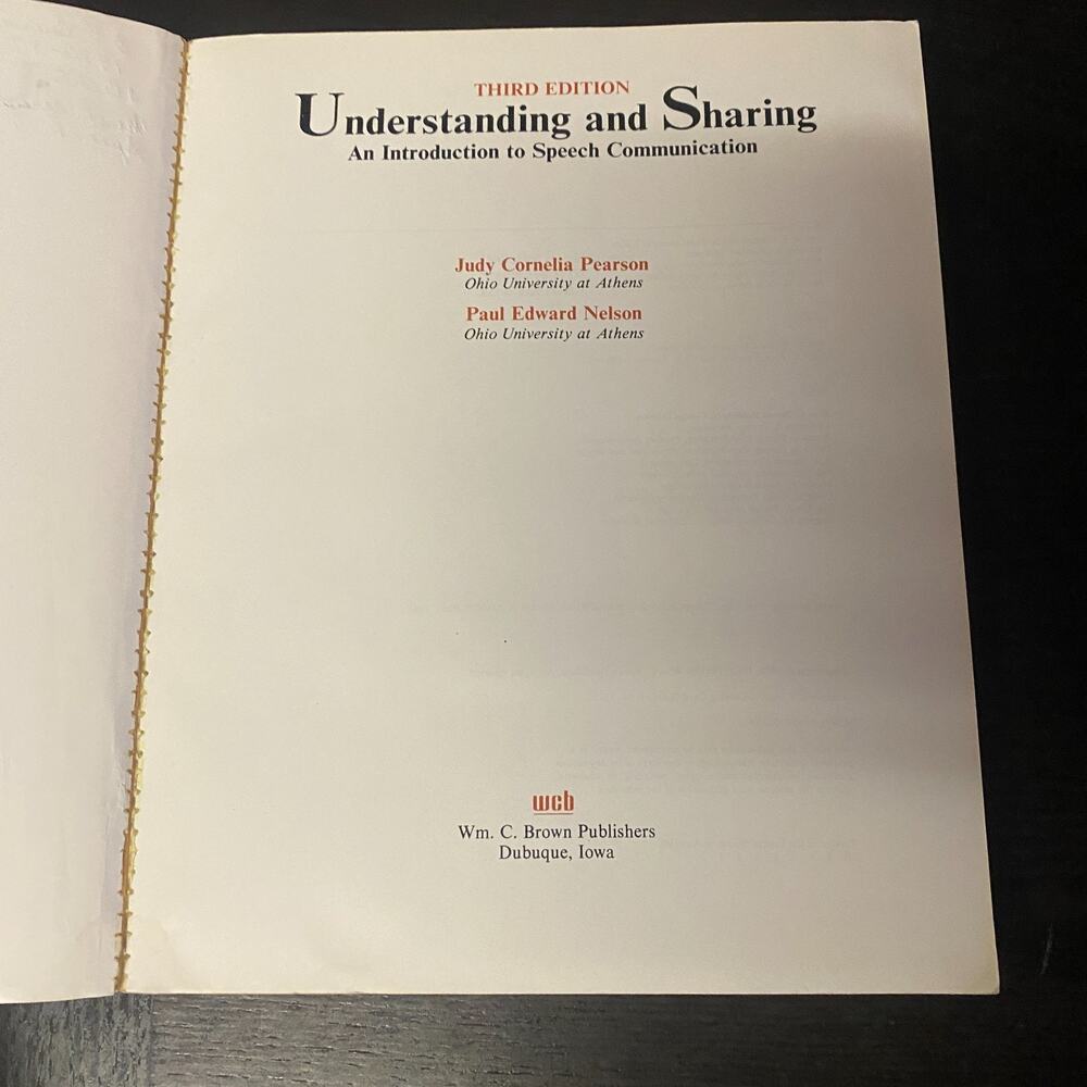 Understanding and Sharing : An Introduction to Speech Communication 1985 - Picture 3 of 8